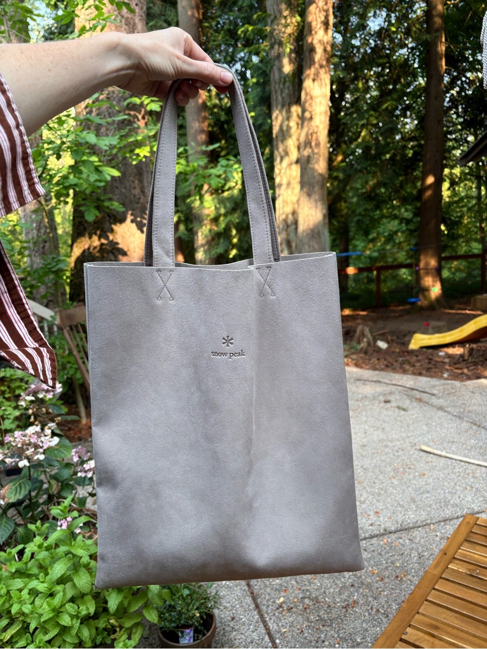Snow Peak vegan leather tote